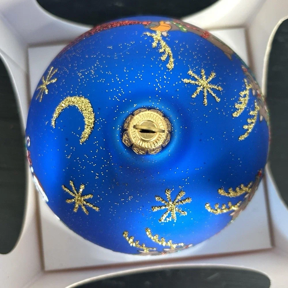 VTG Tori Richard Santa Joy Ride Ornament Christmas Holiday Boxed Handmade 3.5 In
